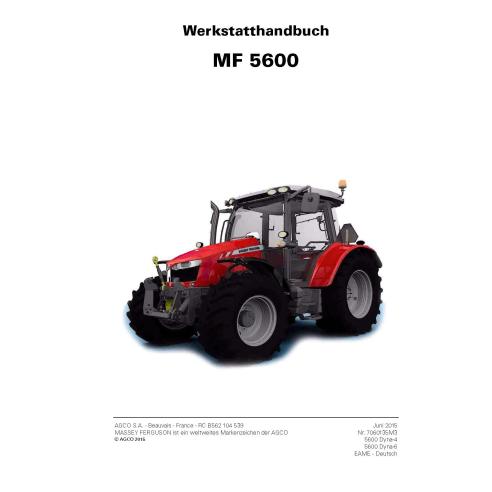 Massey Ferguson MF 5608, 5609, 5610, 5611, 5612, 5613 tracteur manuel de service d'atelier pdf DE - Massey-Ferguson manuels -...