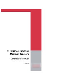 Manuel d'utilisation PDF du tracteur Case Maxxum 5220, 5230, 5240 et 5250 (9-23751)