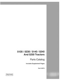 Catalogue de pièces détachées pour tracteurs Case Maxxum 5130, 5230, 5140, 5240 et 5250 (8-9074)