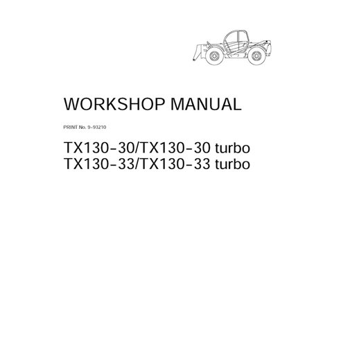 Manual de serviço em PDF da manipuladora telescópica Case TX130-30, TX130-33 Turbo (9-93210)