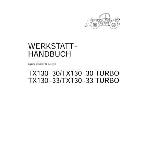 Manual de servicio en PDF del manipulador telescópico Case TX130-30, TX130-33 Turbo (9-93220)