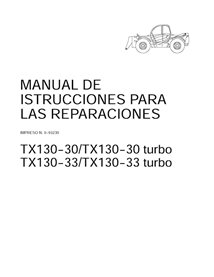 Manual de servicio en PDF del manipulador telescópico Case TX130-30, TX130-33 Turbo (ES) (9-93230)