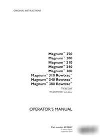 Case Magnum 250, 280, 310, 340,  380 PIN ZHRF04001- tractor pdf operator's manual  (48158467)