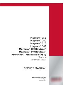 Case Magnum 250, 280, 310, 340,  380 PST PIN ZFRF05001 tractor pdf service manual  (47917644)