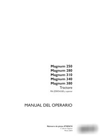 Case Magnum 250, 280, 310, 340,  380 PIN ZERF04500- tractor pdf operator's manual ES (47585674)