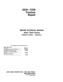 TM400819 Manual técnico de reparación de tractores John Deere 6230, 6330, 6430, 7130, 7230 (TM400819)