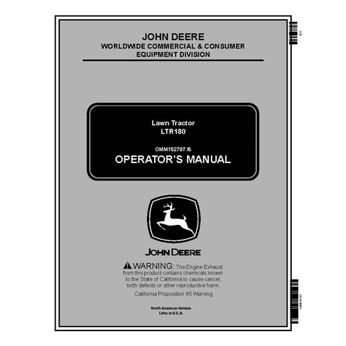 JD-OMM152797 John Deere LTR180 compact utility tractor operator's manual (OMM152797)