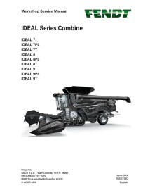 Fendt IDEAL SERIES 7 / 8 / 9 combine workshop service manual - Fendt manuals - FENDT-79037318C