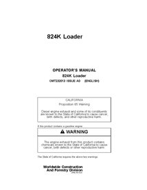JD-OMT232013 Manuel d'utilisation de la chargeuse sur pneus John Deere 824K (OMT232013)
