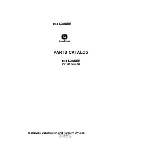JD-PC1631 Catalogue de pièces détachées pour chargeuse sur pneus John Deere 844 (PC1631)