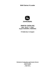 JD-PC10225 Catalogue de pièces détachées pour chargeuse sur pneus John Deere série 844K 2 (PC10225)