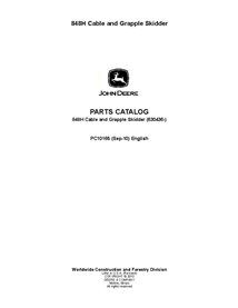 JD-PC10165 John Deere 844H SN 630436- skidder parts catalog (PC10165)