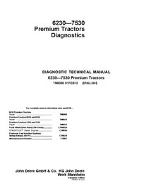 TM8060 John Deere 6230 - 7530 Premium tractor diagnostic technical manual (TM8060)