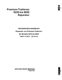 TM8007 Manual técnico de reparação do trator John Deere 6230, 6330, 6430, 6530, 6630 Premium DE (TM8007)