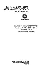 TM406828 Manual técnico de reparación de tractores John Deere 6110R, 6120R, 6130R, 61345R MY15-17 FR (TM406828)