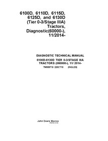 TM608719 Manual técnico de diagnóstico del tractor John Deere 6100D, 6110D, 6115D, 6125D y 6130D SN 60000 (TM608719)