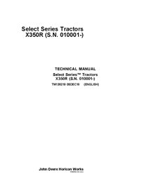 TM138219 Manual técnico completo do trator de grama John Deere X350R (TM138219)