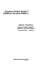 TM138228 Manual técnico del tractor cortacésped John Deere X350R - todo incluido FR (TM138228)