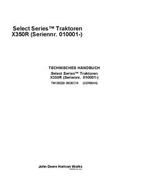 TM138229 Manual técnico do trator de grama John Deere X350R - completo DE (TM138229)