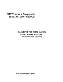 TM146619 John Deere 8320RT, 8345RT, 8370RT SN 917000-920000 tractor diagnostic technical manual (TM146619)