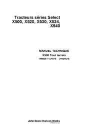 TM9500 Manual técnico completo para tratores de grama John Deere X500, X520, X530, X534 e X540 (TM9500)