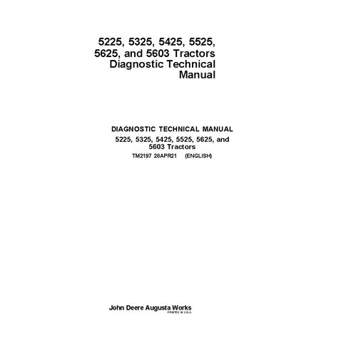 TM2197 Manual técnico de diagnóstico dos tratores John Deere 5225, 5325, 5425, 5525, 5625 e 5603 (TM2197)