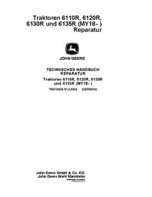 TM410429 Manual técnico de reparación de tractores John Deere 6110R, 6120R, 6130R y 6135R MY18- DE (TM410429)