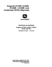 TM410453 Manual técnico de reparación de tractores John Deere 6110R, 6120R, 6130R y 6135R MY18- PL (TM410453)