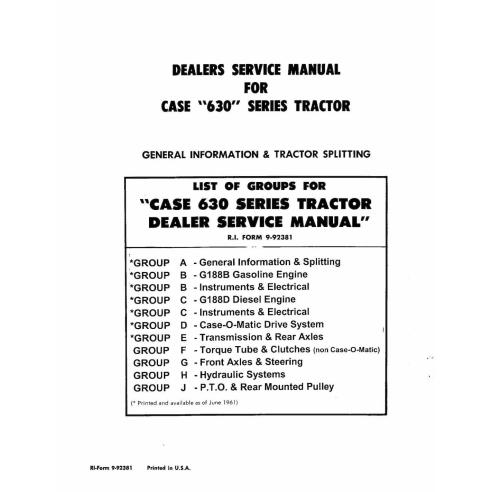CASE-9-92381 Case IH 630 tractor pdf service manual