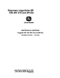TM415053 Manual técnico de reparación de tractores John Deere 6R 145, 6R 155, 6R 165, 6R 175, 6R 185, 6R 195, 6R 215 MY22- PL...