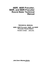 TM148019 Manuel technique complet pour presses à balles rondes John Deere 460R et 560R (TM148019)