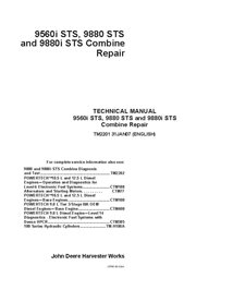 TM2201 Manuel technique de diagnostic des moissonneuses-batteuses John Deere 9560i STS, 9880 STS, 9880i STS (TM2201)