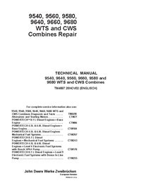 TM4697 Manual técnico de reparo das colheitadeiras John Deere 9540, 9560, 9580, 9640, 9660 e 9680 (TM4697)