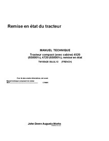 TM105428 Manual técnico de reparación del tractor compacto John Deere 4520, 4720 FR (TM105428)