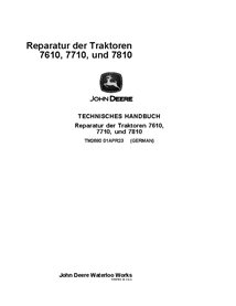 TM2680 Manual técnico de reparación de tractores John Deere 7610, 7710, 7810 DE (TM2680)