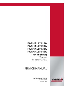 Manual de serviço em pdf do trator Case IH Farmall 110A, 120A, 130A, 140A Tier 4B - Case IH manuais