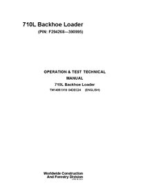 TM14051X19 John Deere 710L PIN F294268-390995 backhoe loader operation & test technical manual (TM14051X19)