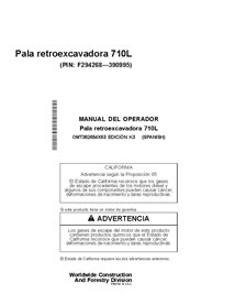 OMT362654X63 Manual del operador de la retroexcavadora John Deere 710L PIN F294268-390995 ES (OMT362654X63)