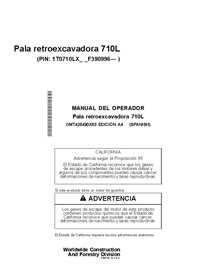 OMT426490X63 Manual del operador de la retroexcavadora John Deere 710L PIN F390996 ES (OMT426490X63)