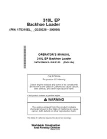 OMT410085X19 Manual del operador de la retroexcavadora John Deere 310L EP PIN G329328-390995 (OMT410085X19)