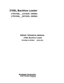 TM13296X19 Manual técnico de reparo da retroescavadeira John Deere 310SL PIN C_D273920-390995 (TM13296X19)