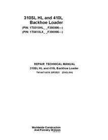 TM14471X019 John Deere 310SL HL, 410L PIN F390996- backhoe loader repair technical manual (TM14471X019)