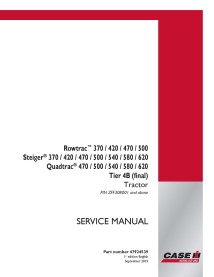 Case IH Rowtrac 370-500, Steiger 370-620, Quadtrac 470-620 Tier 4B PIN ZFF308001 + tractor pdf manual de servicio - Caso IH m...