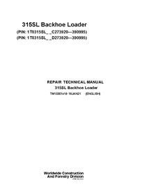 TM13301X19 Manual técnico de operação e teste da retroescavadeira John Deere 315SL PIN C_D273920-390995 (TM13301X19)