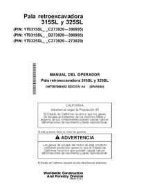 JD-OMT357608X63 John Deere 315SL, 325SL PIN C_D273920-390995 backhoe loader operator's manual ES (OMT357608X63)