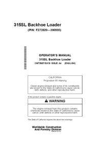 JD-OMT358715X19 Manual del operador de la retroexcavadora John Deere 315SL PIN F273920-390995 (OMT358715X19)