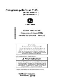 JD-OMT460881X028 Manual del operador de la retroexcavadora John Deere 315SL PIN MC_MD000001 FR (OMT460881X028)