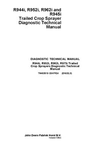 TM403519 Manuel technique de diagnostic des pulvérisateurs John Deere R944i, R952i, R962i, R975i (TM403519)