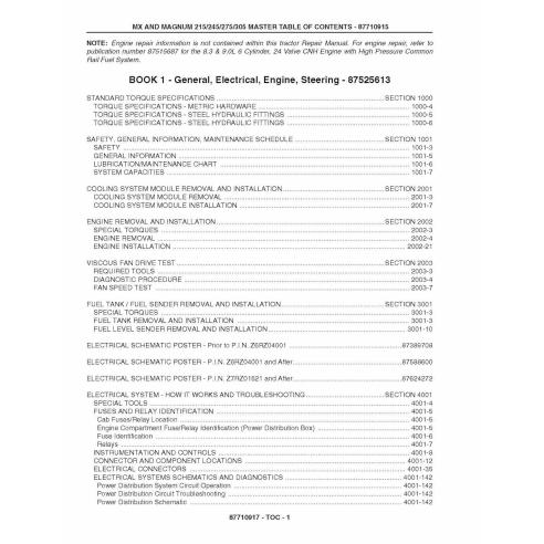 CASE-87710915 Case Magnum 215, 245, 275 305, MX215, MX245, MX275, MX305 tractor pdf service manual