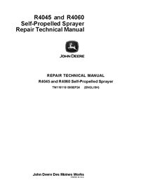 TM116119 John Deere R4045, R4060 SN 200001- self-propelled sprayer repair technical manual (TM116119)